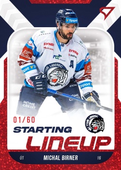 Michal Birner Liberec Tipsport ELH 2022/23 SportZoo 2. serie Starting LINEUP 2nd PERIOD /60 #SL-42